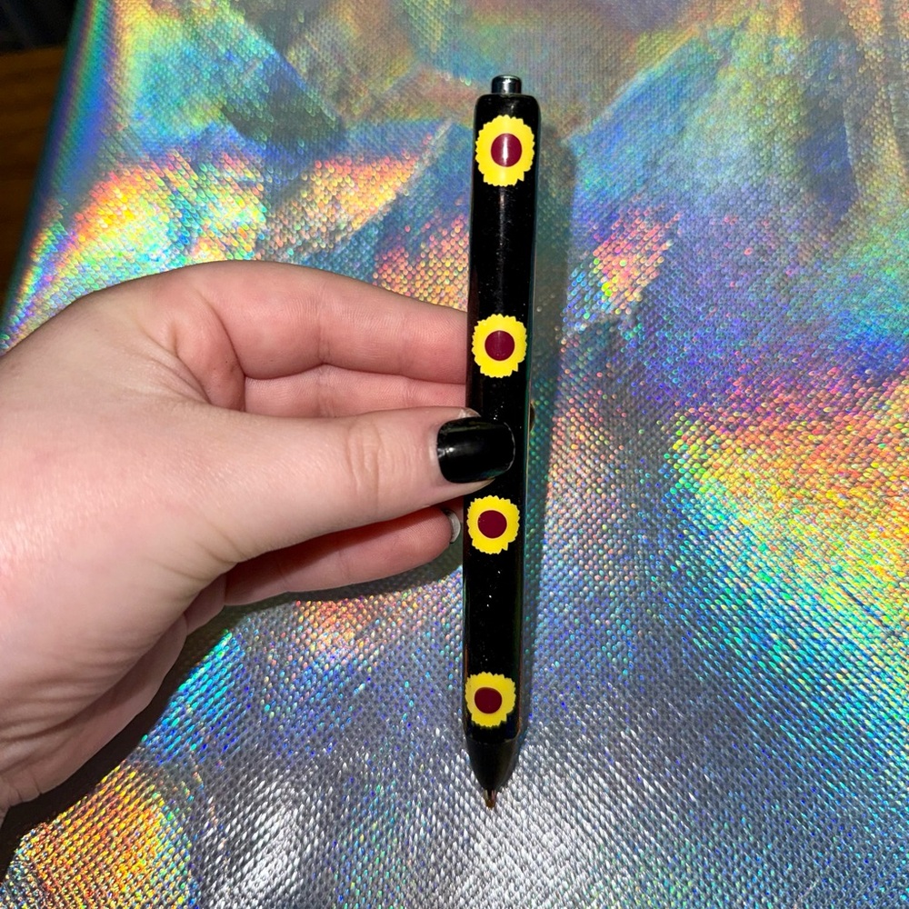 Sunflower Handmade UV Resin Inkjoy Pen (black ink)